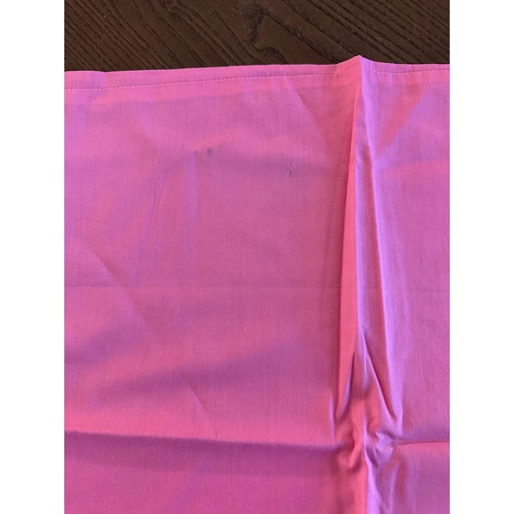 Vintage Pink w/ White‎ Hand Embroidered Edge Pillowcases Pair 31'' x 19''